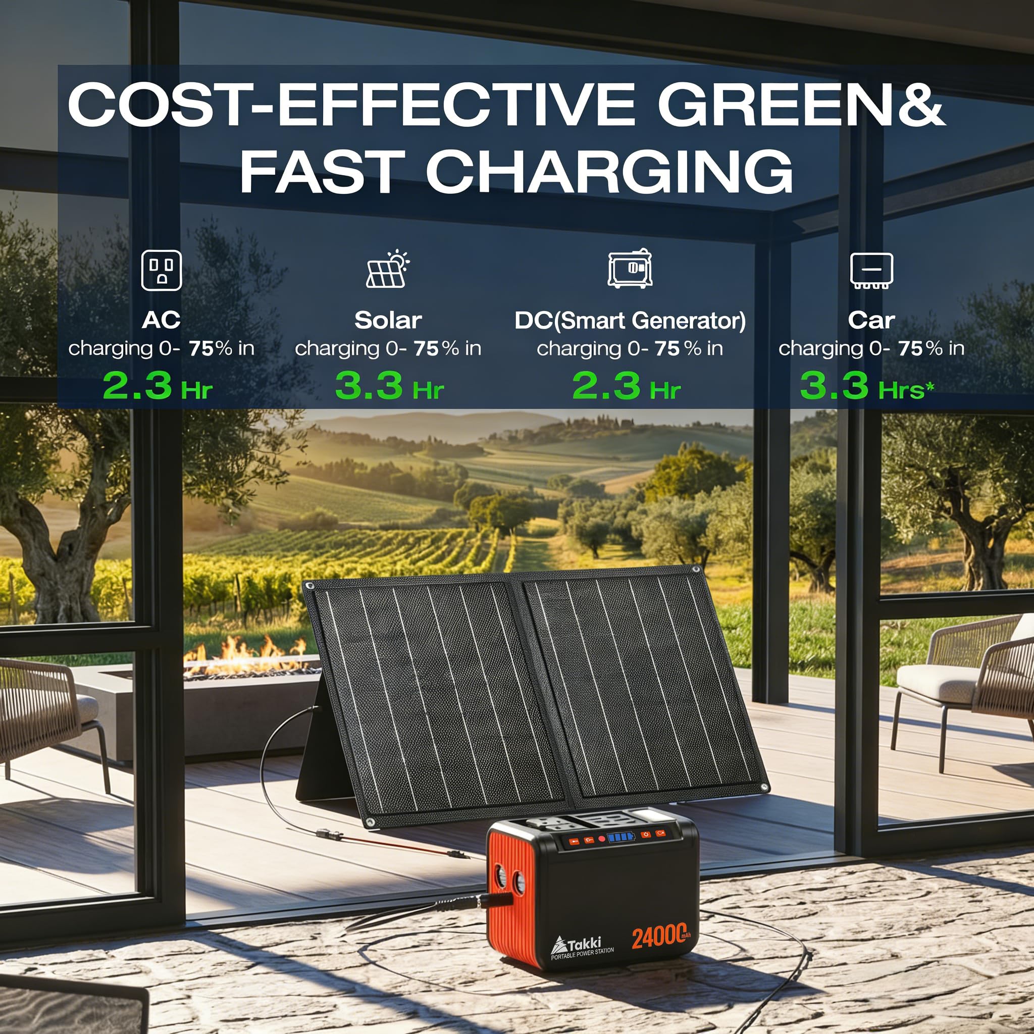 Takki power station in hand showing lightweight scale for easy transport