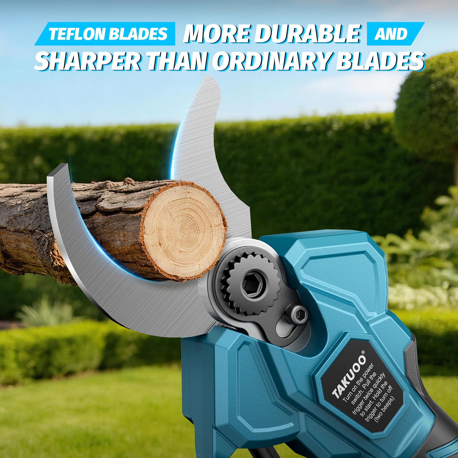 Takuoo rotating head detail enabling precise angle cuts advantage