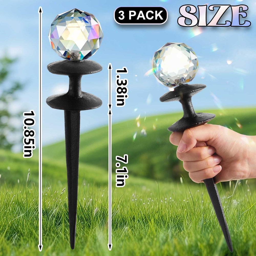 Tandefio close-up of 2.36-inch prismatic glass orb highlighting light-catching beauty