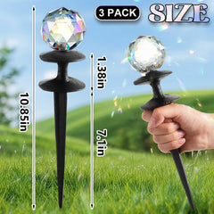 Tandefio close-up of 2.36-inch prismatic glass orb highlighting light-catching beauty