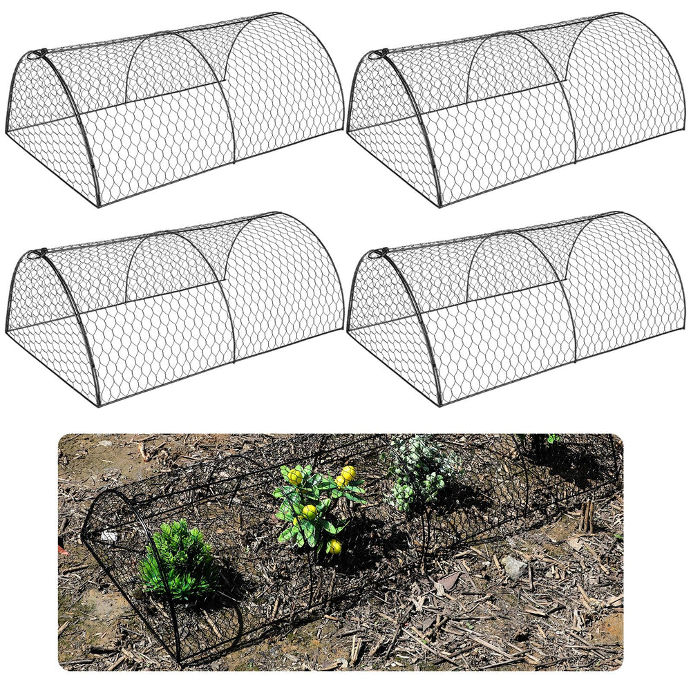 Tandefio front view pack of four cloches protecting seedlings and saving time