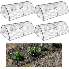 Tandefio front view pack of four cloches protecting seedlings and saving time