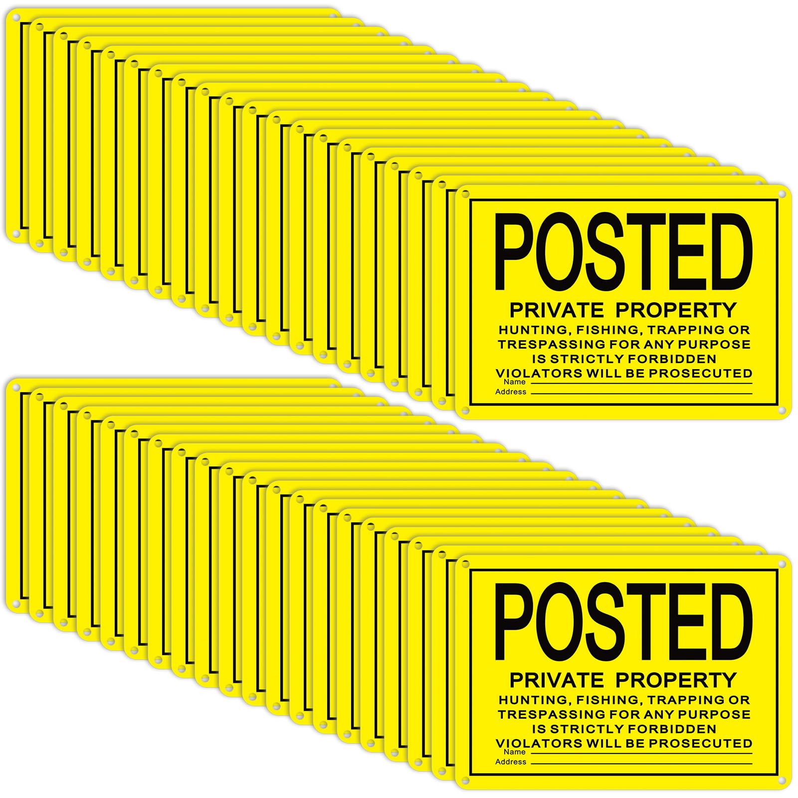Tandefio front view sign showing bold text for easy identification