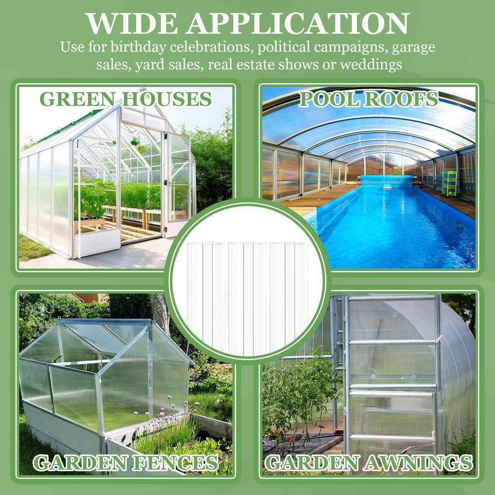 Tandefio connectors installed on a backyard greenhouse enhancing weather protection