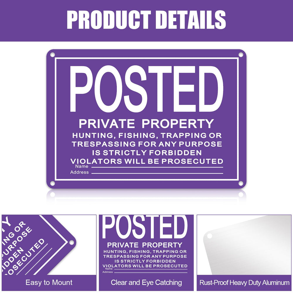 Tandefio sign mounted on fence demonstrating clear private property warning