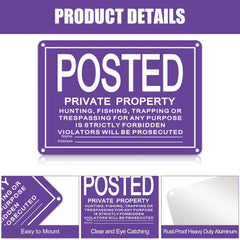Tandefio sign mounted on fence demonstrating clear private property warning