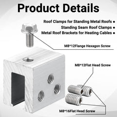 Tandefio screws and hardware laid out illustrating included fasteners for secure fit