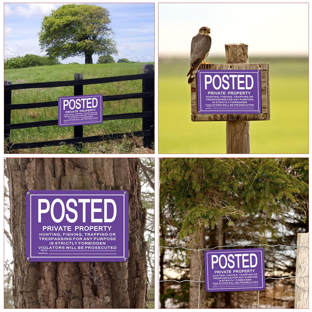 Tandefio sign attached to a tree marking trailhead and deterring trespassers