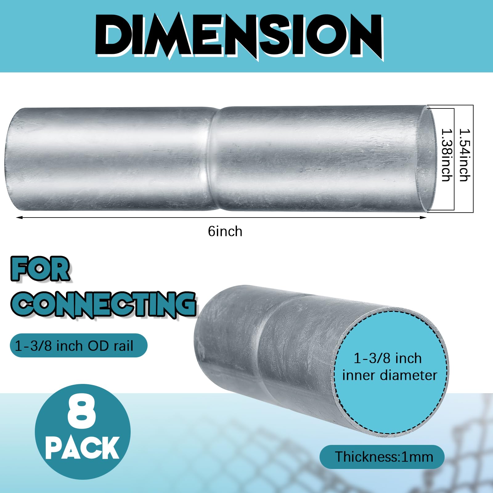 Close-up of Tandefio galvanized sleeve surface highlighting corrosion resistance benefit