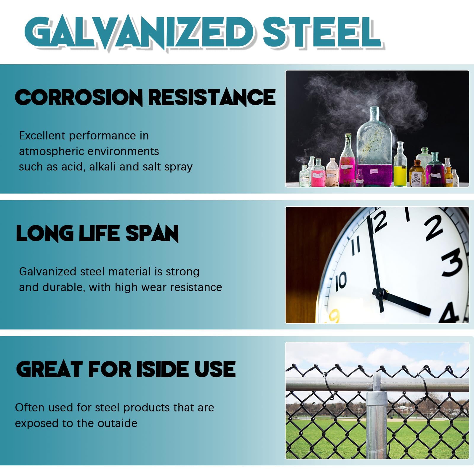Outdoor chain link fence with Tandefio sleeve installed showing durable weather-ready fit