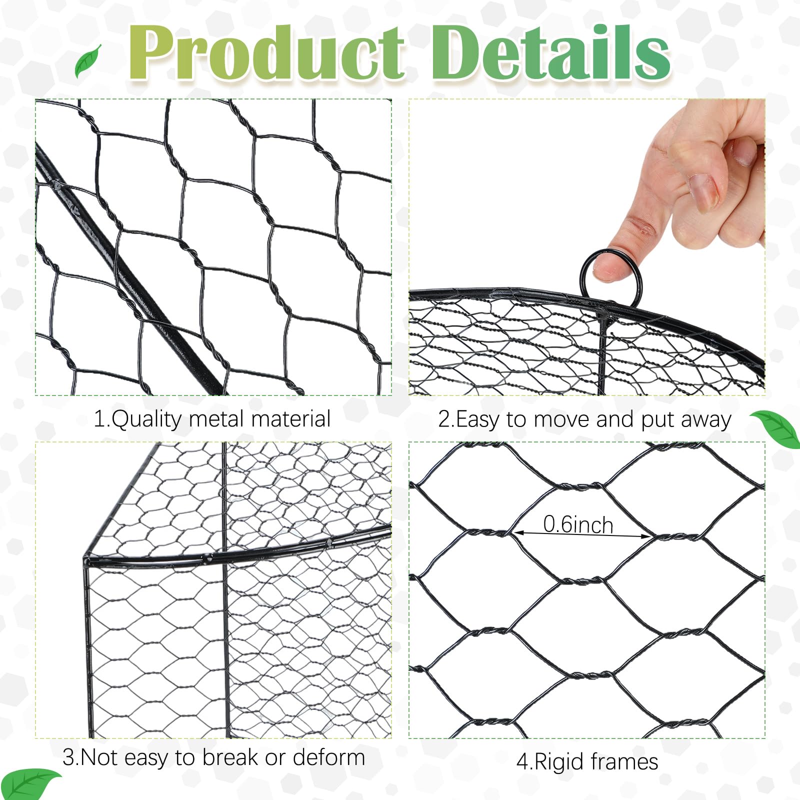 Tandefio top view open mesh detail allowing sun and rain to benefit plants