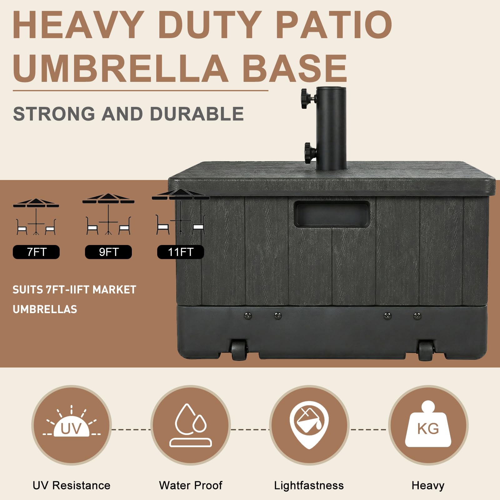 T&Jero side view showing integrated wheels for easy repositioning and mobility
