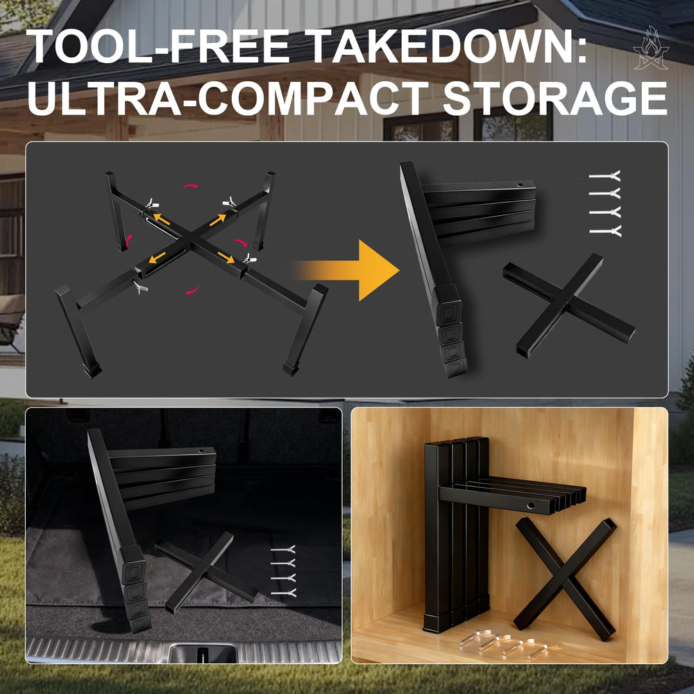 Tanfix stand in backyard lifestyle setting showing practical outdoor use