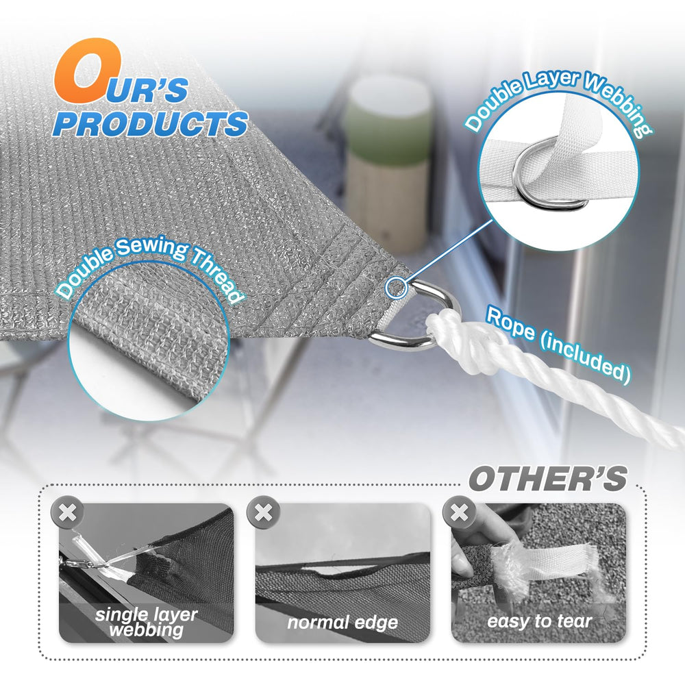 TANG D-ring and double-stitched hem detail for secure anchoring benefit