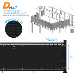 TANG installed on apartment railing providing immediate privacy and wind reduction