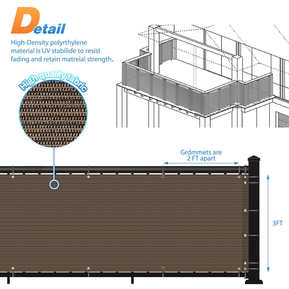 TANG mounted on balcony railing demonstrating easy install and improved privacy