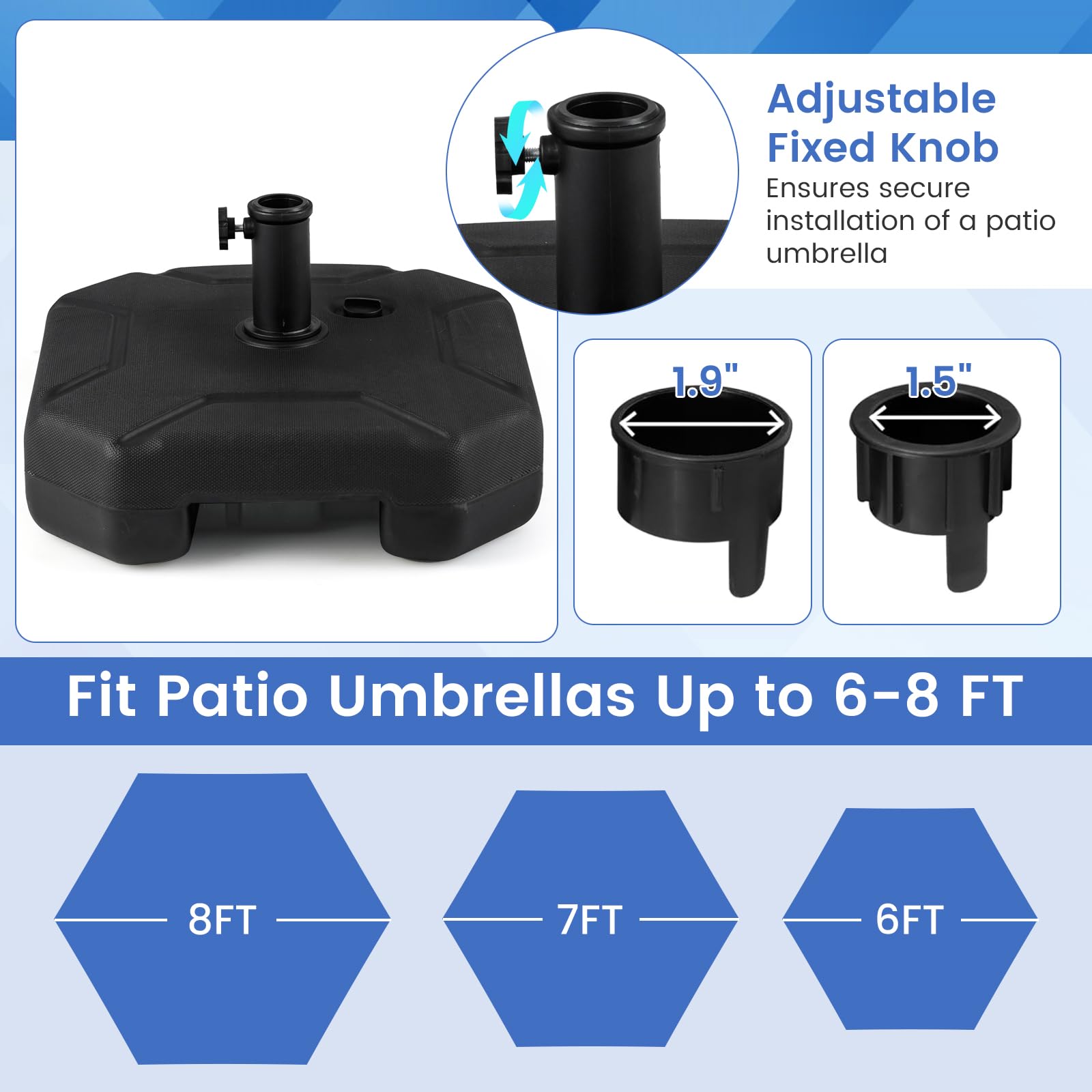 Tangkula adjustable knob and metal tube detail securing poles without wobble