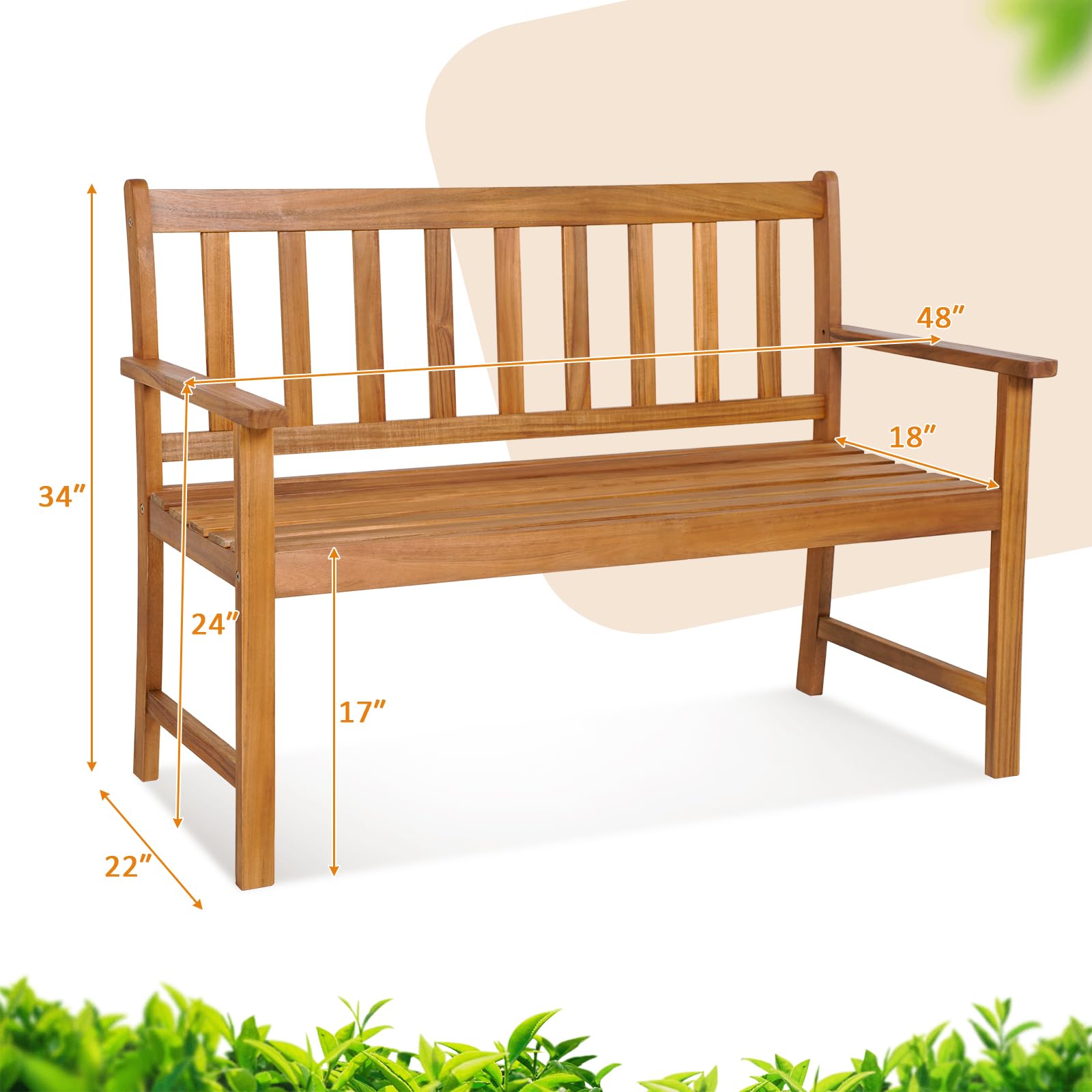 Tangkula armrest and backrest profile showing ergonomic support for relaxation