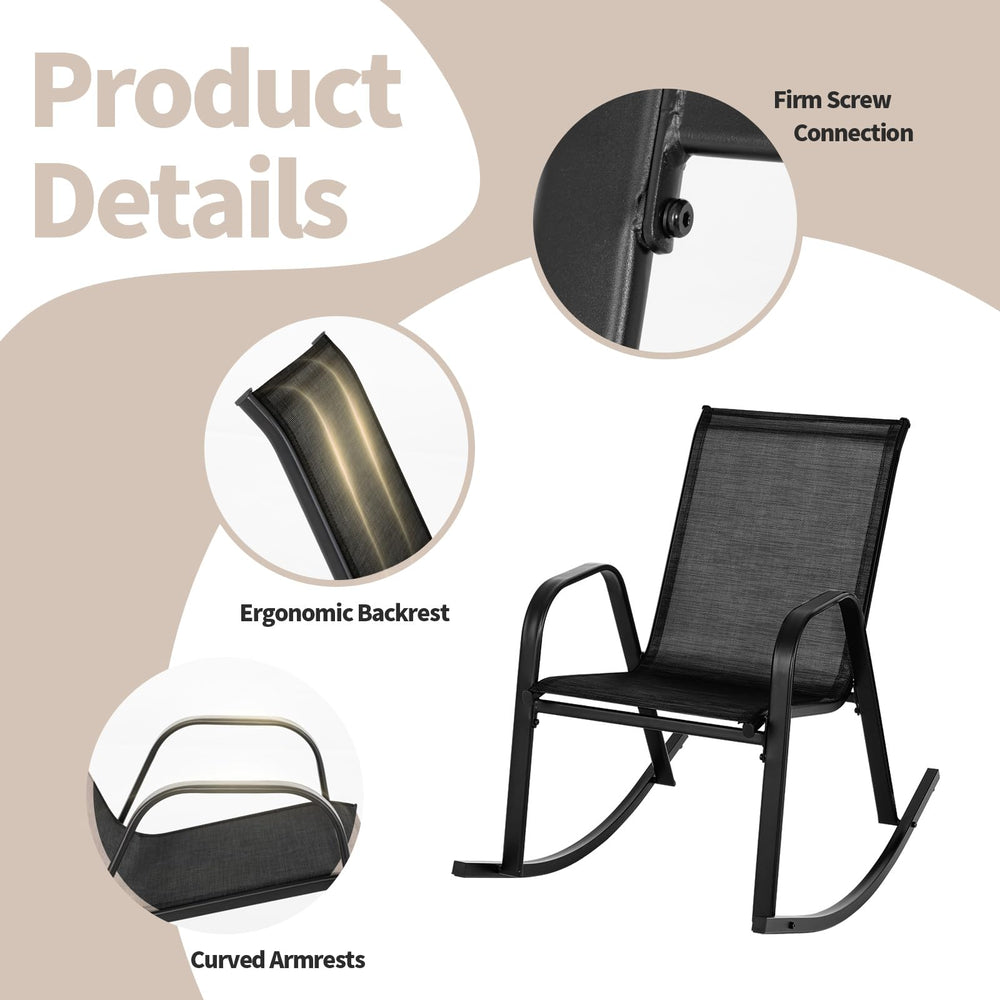 tangkula assembled on porch showing two rockers creating a cozy outdoor space