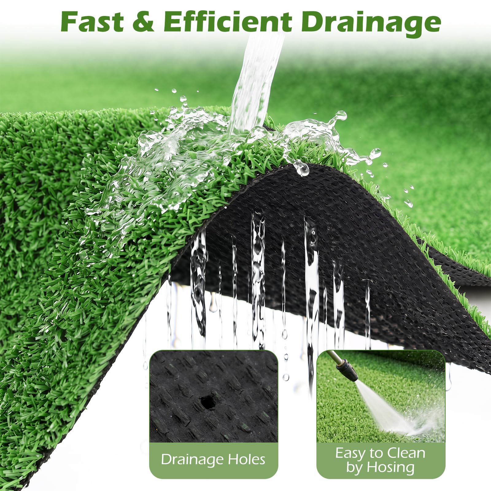 Tangkula backing with drainage holes illustrating fast water passage and odor control