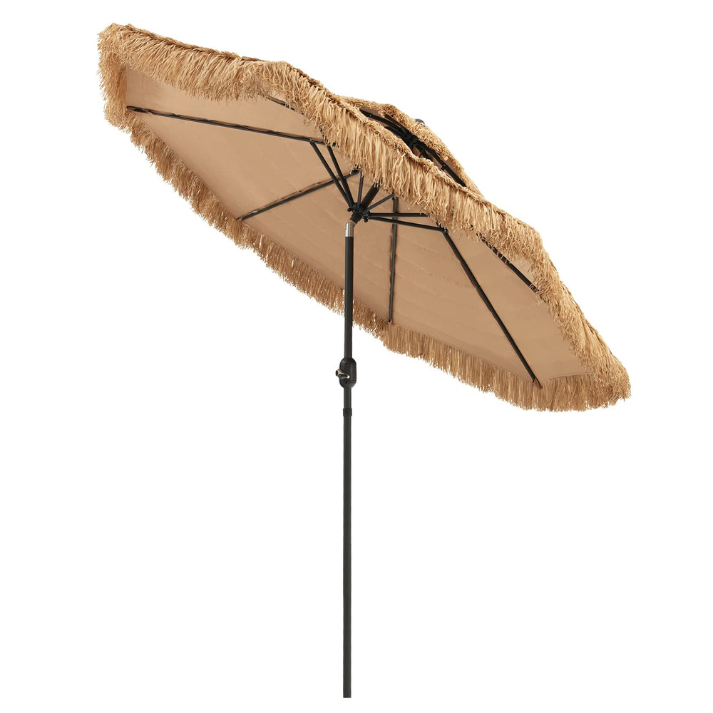 Tangkula umbrella in beach setting adding tropical ambiance to outdoor space