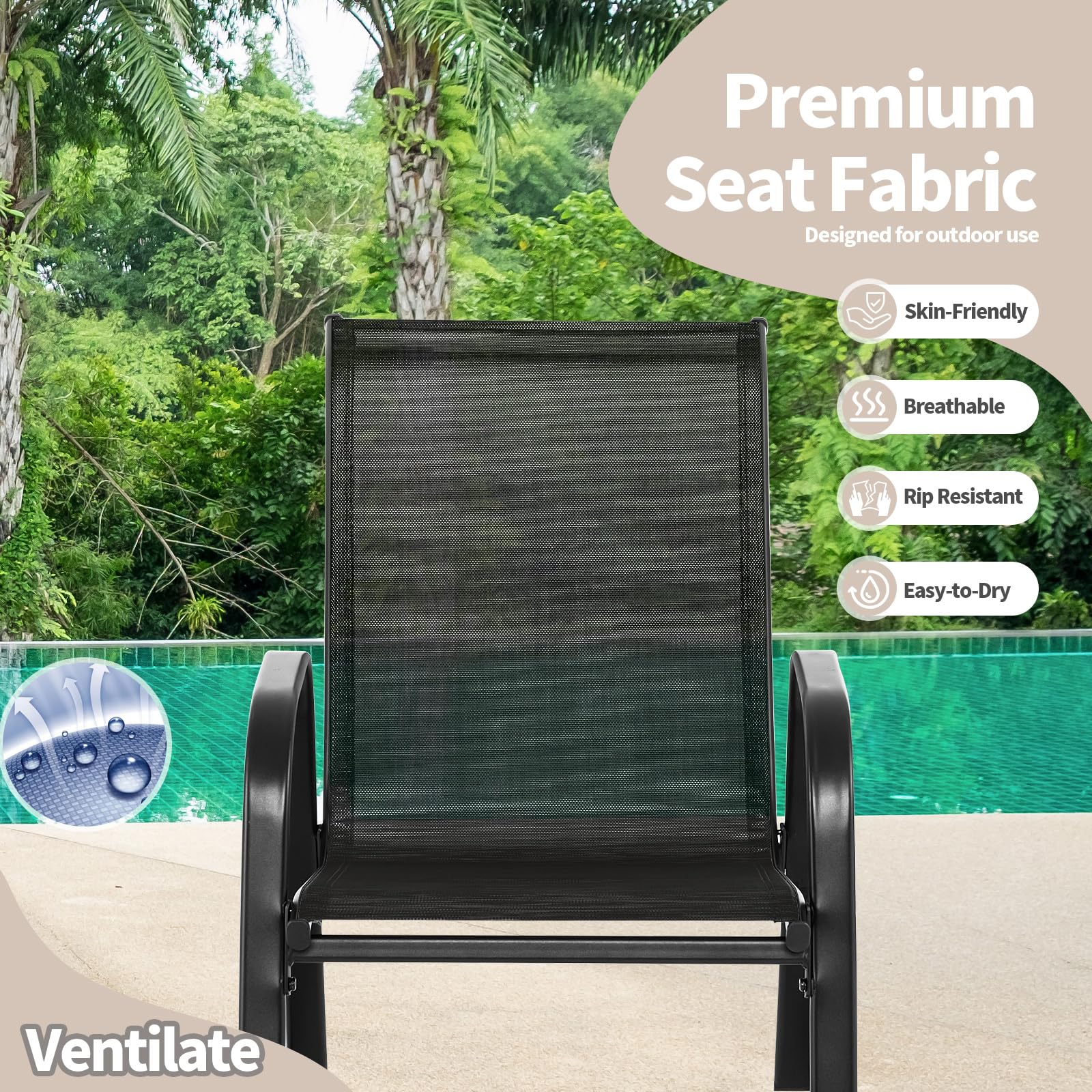 tangkula bottom stopper and rubber foot showing anti-slip safety and steadiness