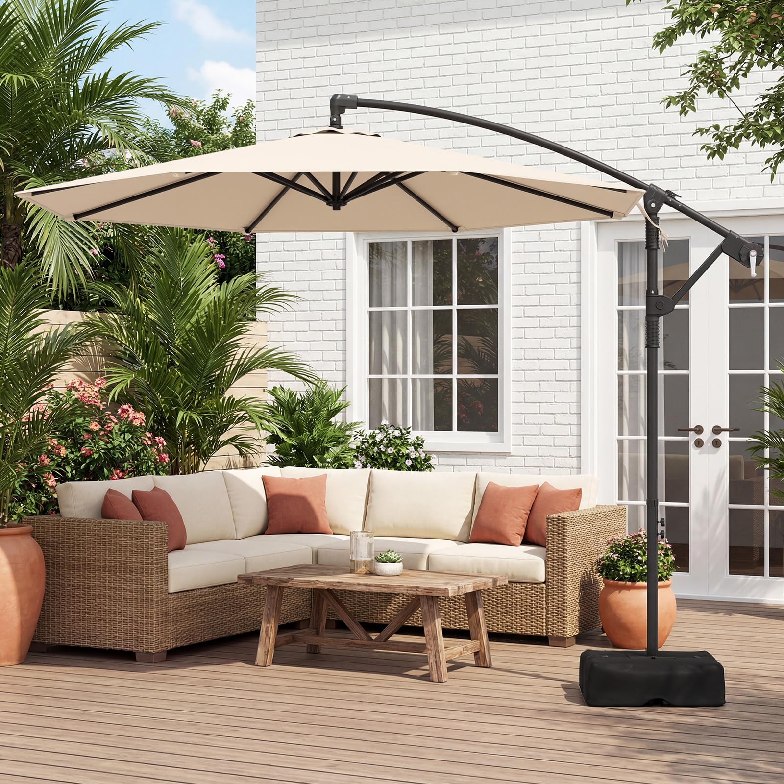 Tangkula canopy fabric close-up showing texture and fade-resistant protection