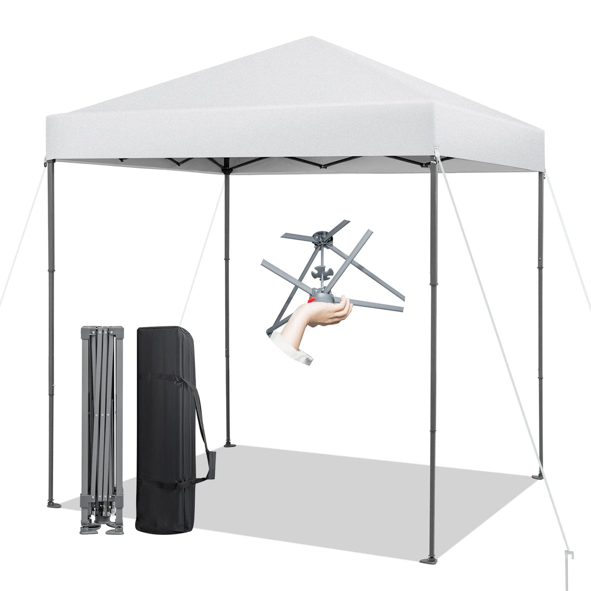 Tangkula canopy front view showing full shade and setup benefit