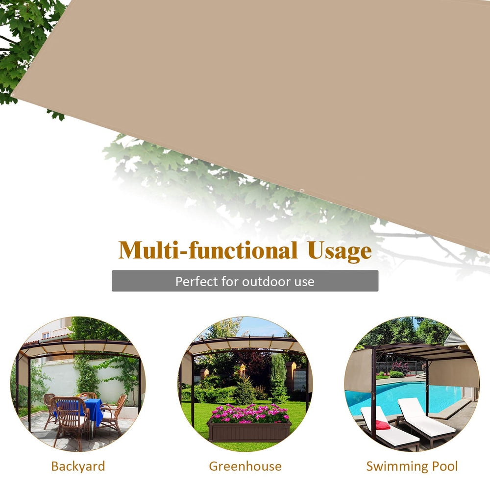 Tangkula pergola canopy over patio offering family shade and privacy benefit