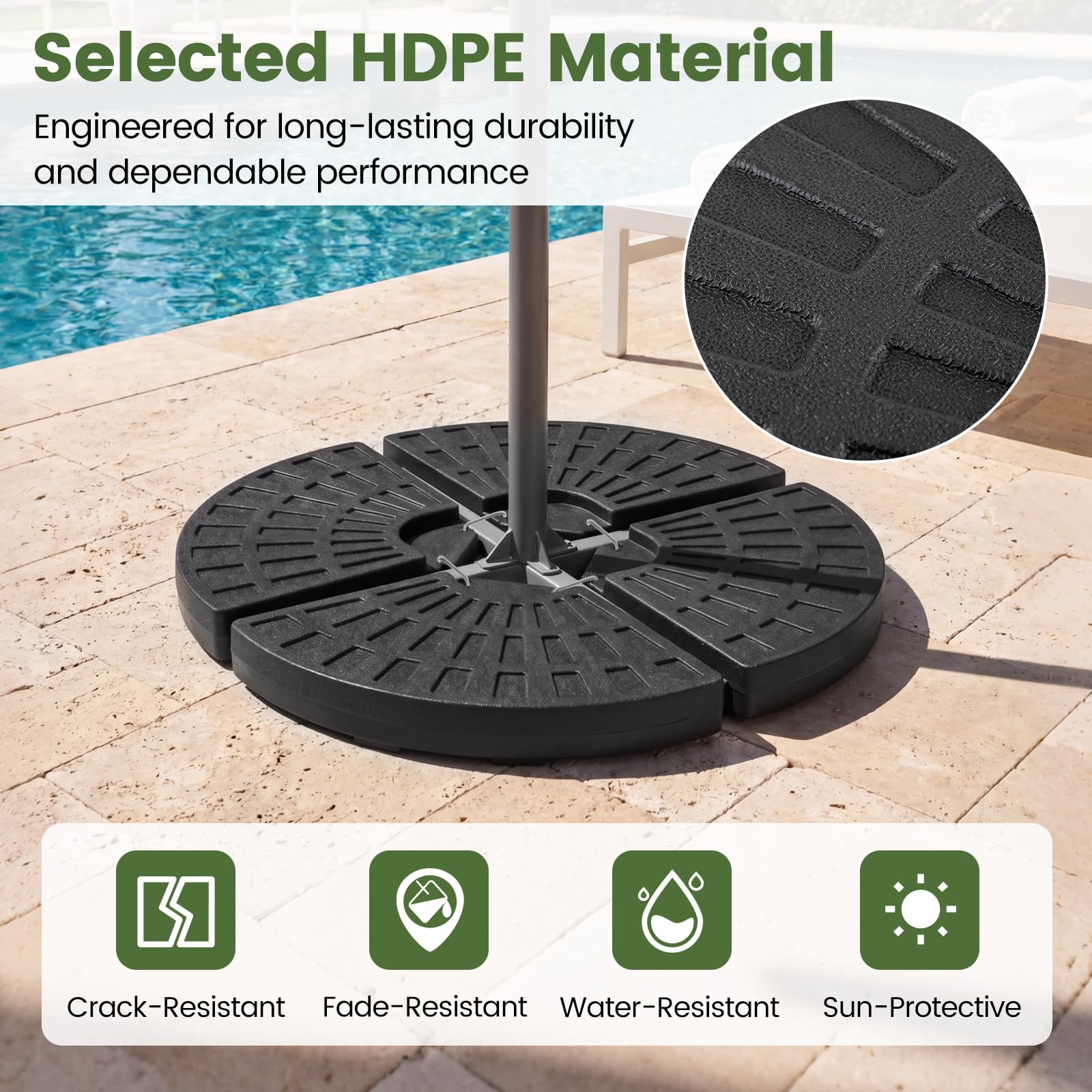 Tangkula close-up of HDPE texture highlighting outdoor durability