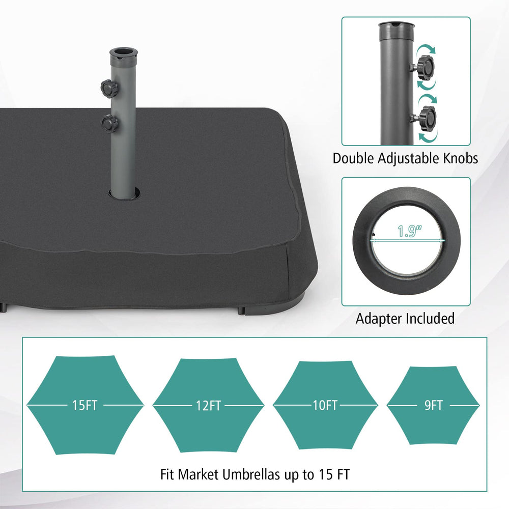 Tangkula steel cross base detail with powder-coat for rust protection