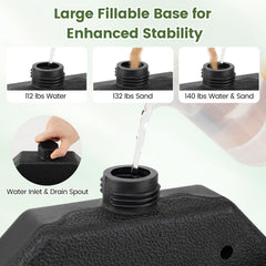 Tangkula fill port and twist cap detail for quick spill-free filling