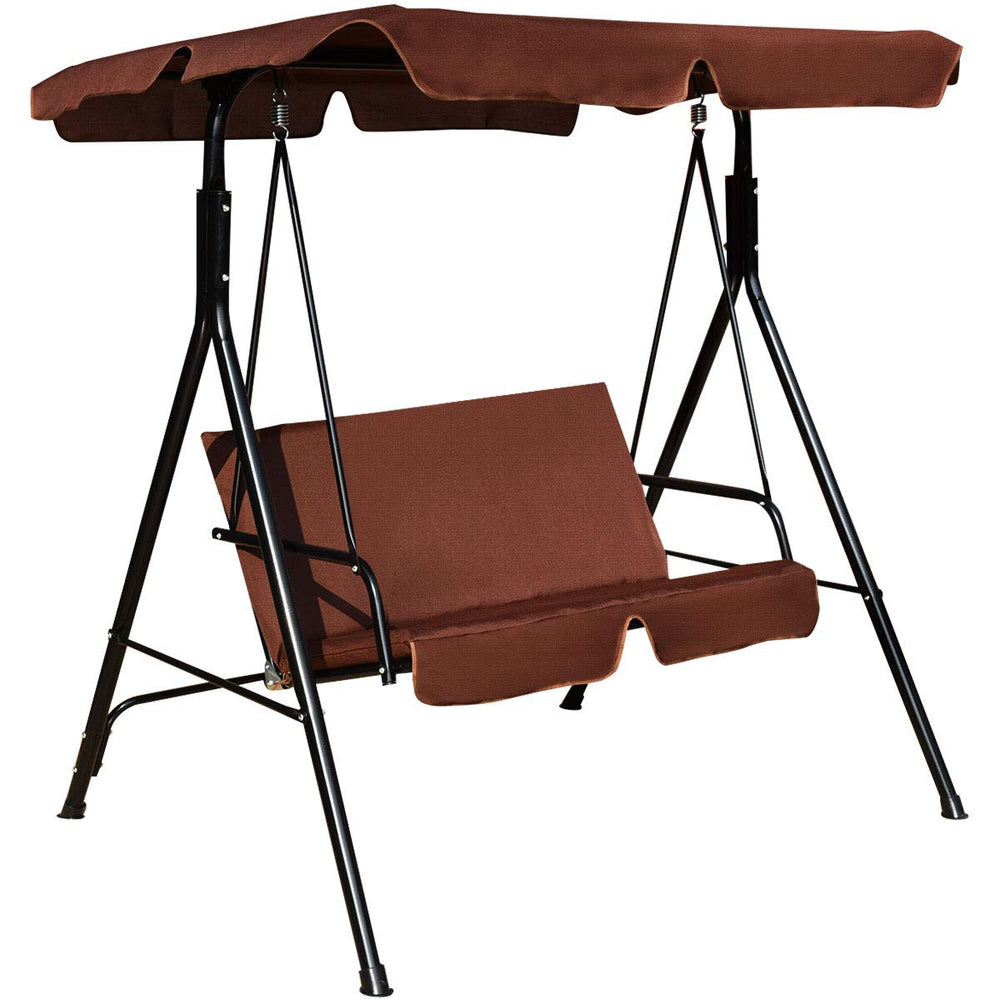 Tangkula front view showing full swing and comfortable seating benefit