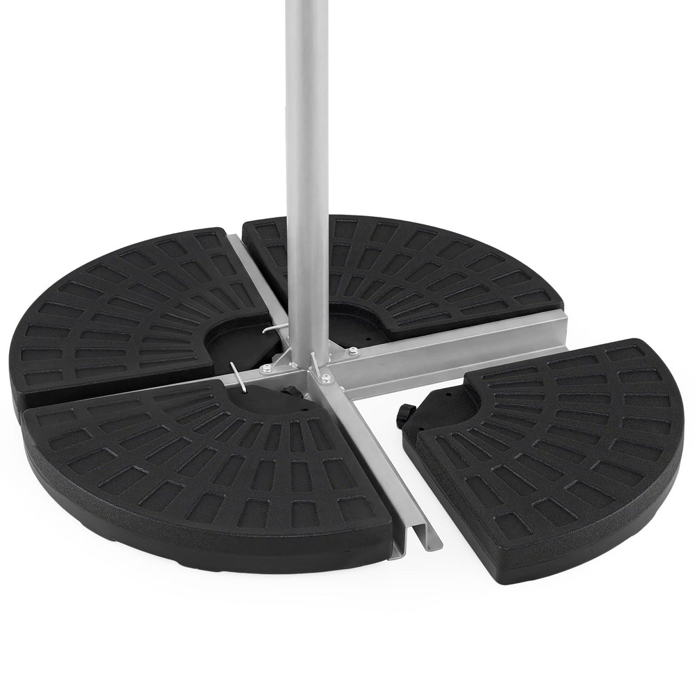 Tangkula front view assembled base showing stable umbrella support
