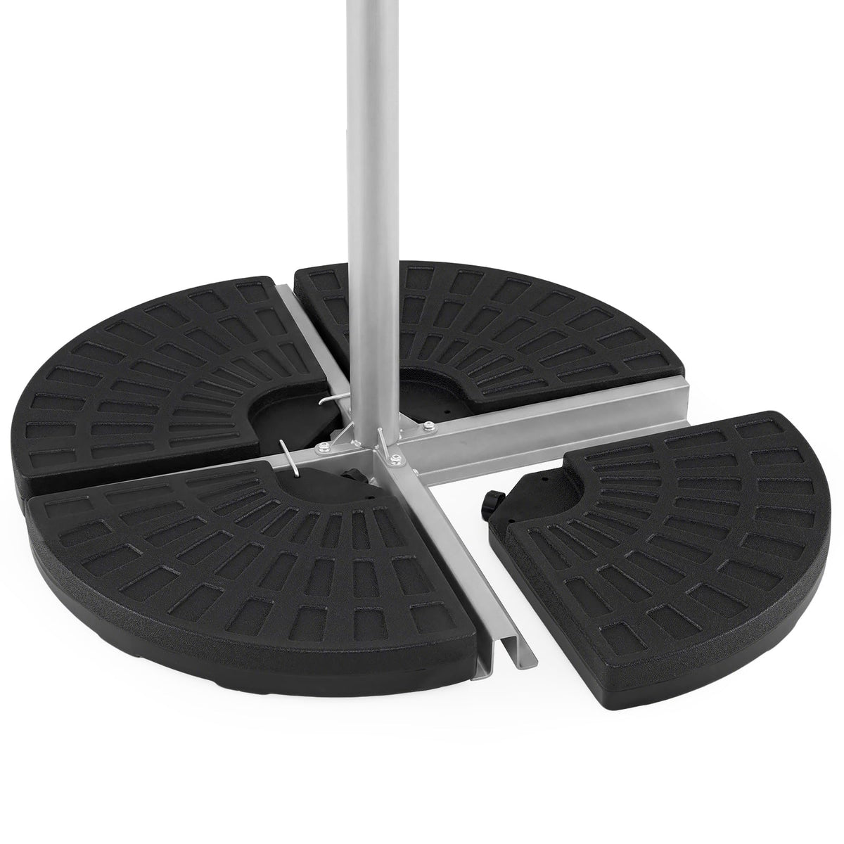 Tangkula front view assembled base showing stable umbrella support