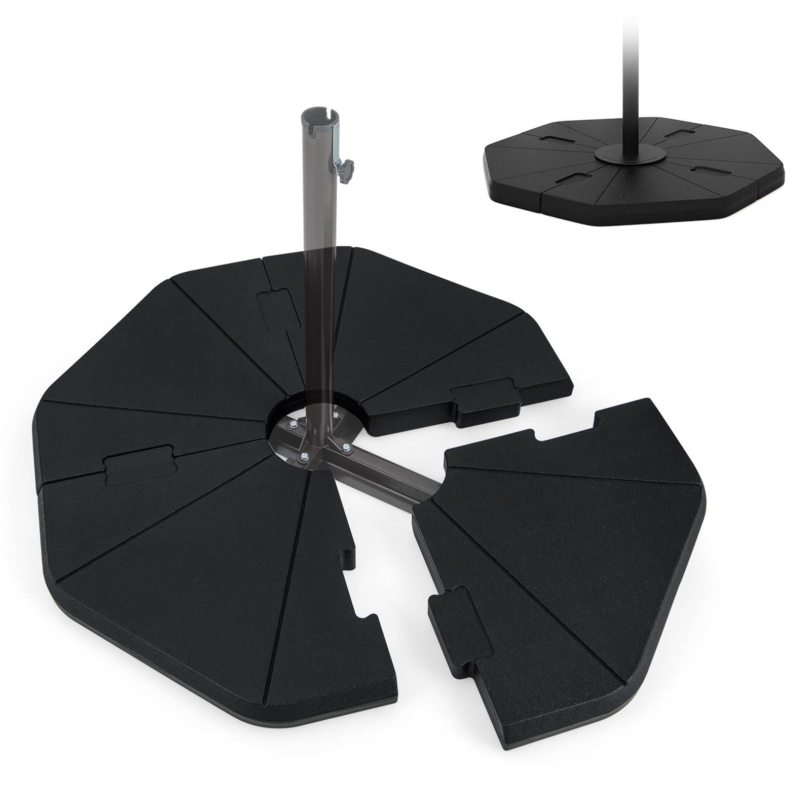Tangkula front view of full 4-piece base set showing stable ballast