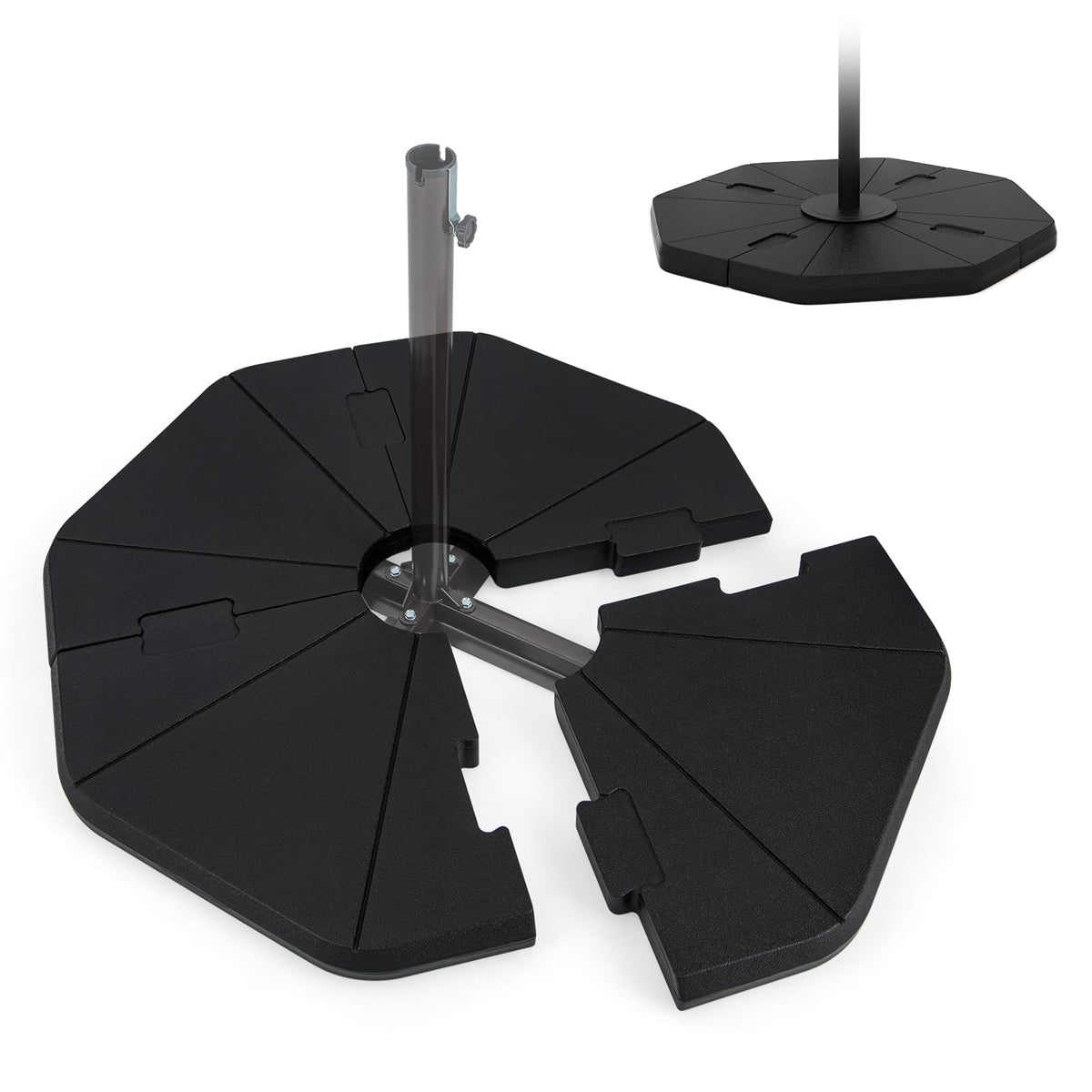 Tangkula front view of full 4-piece base set showing stable ballast