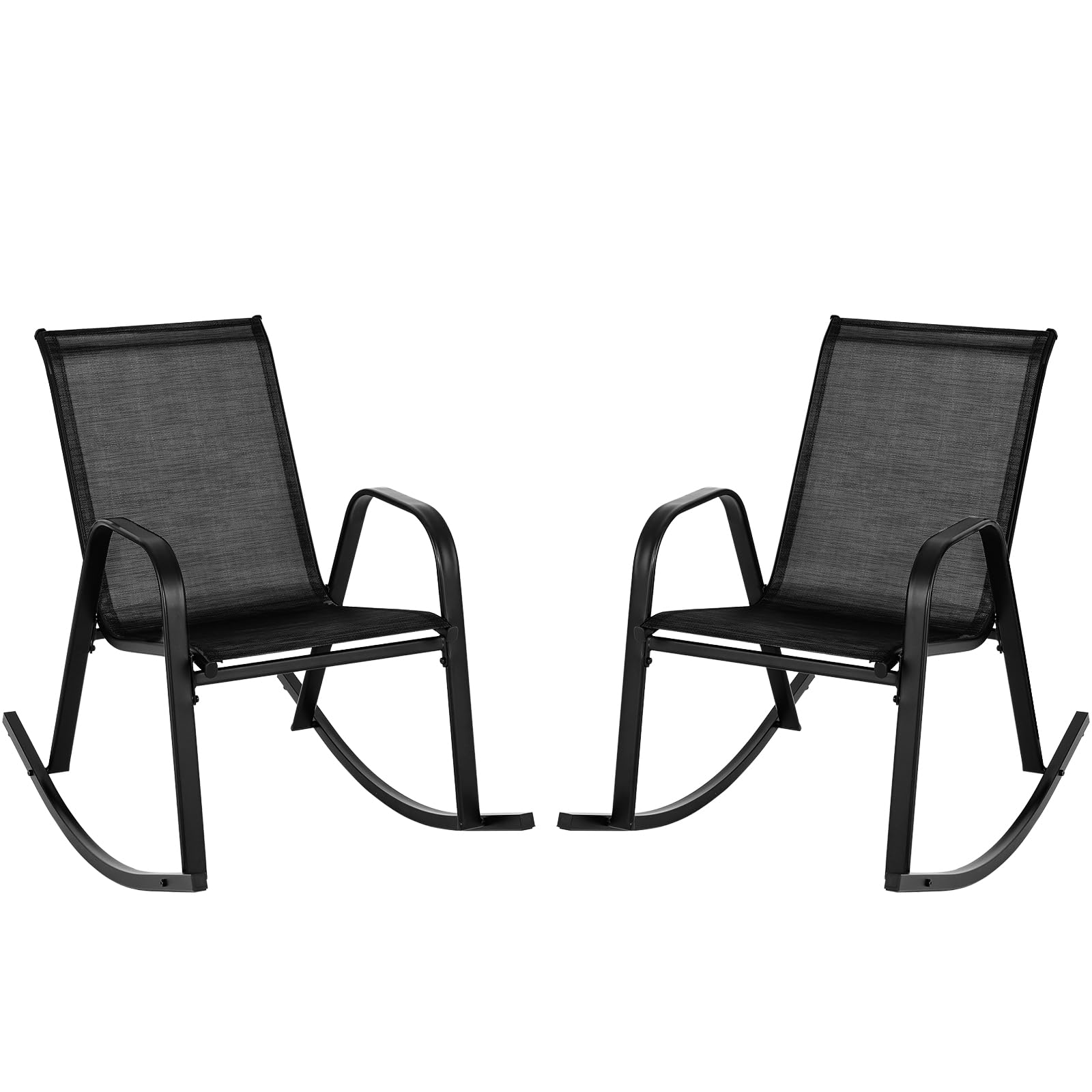 tangkula front view pair showing elegant outdoor rocker set and welcoming seating
