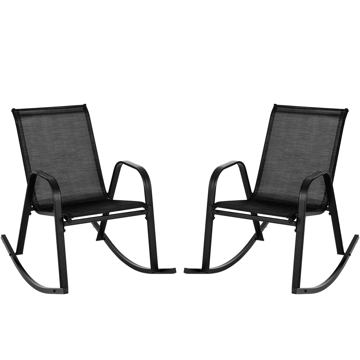 tangkula front view pair showing elegant outdoor rocker set and welcoming seating