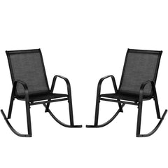 tangkula front view pair showing elegant outdoor rocker set and welcoming seating