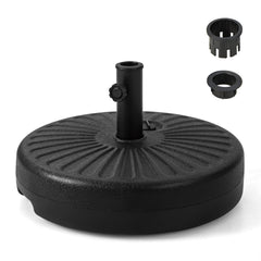 Tangkula umbrella base front view showing stable 20-inch round design