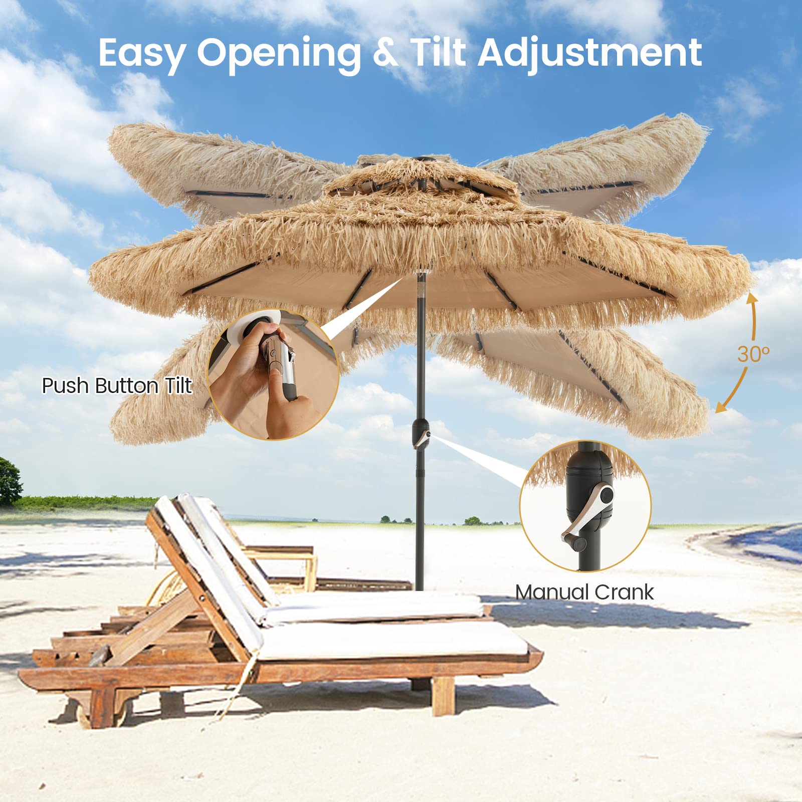 Tangkula umbrella on patio creating inviting shaded seating area