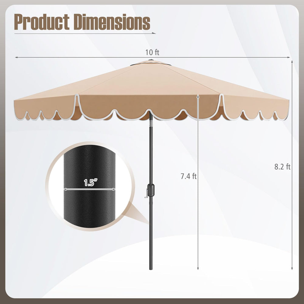 Tangkula umbrella over patio table demonstrating comfortable outdoor dining