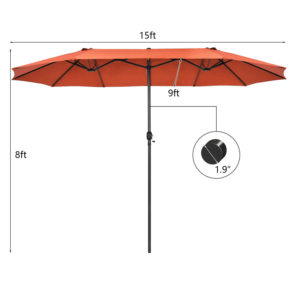 Tangkula in-use over patio dining creating shaded seating benefit