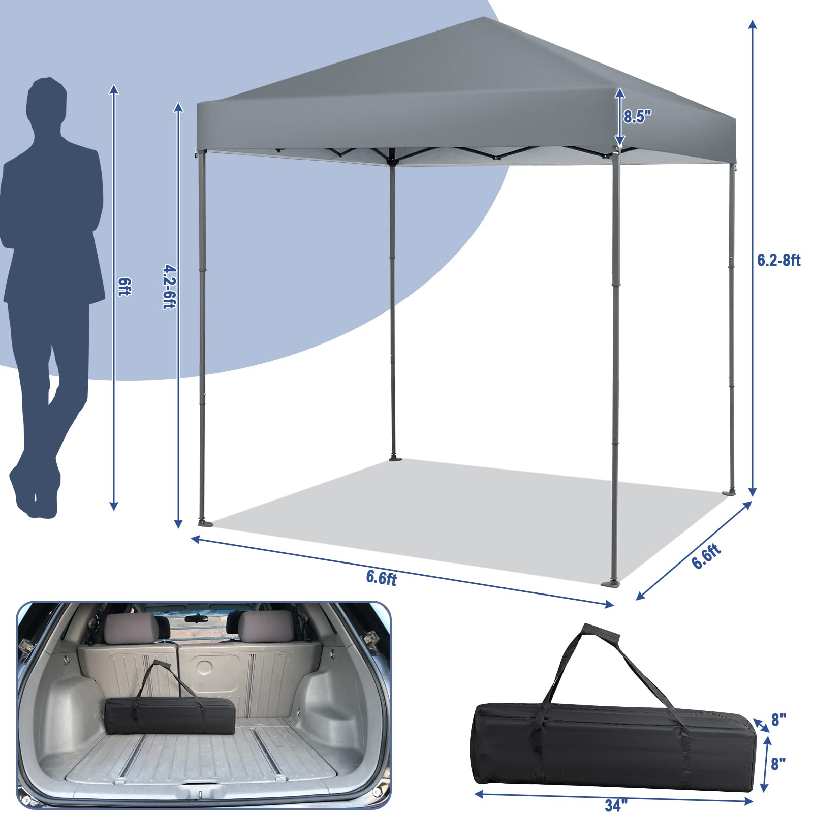 Tangkula canopy in park setting showing instant shade for outdoor activities