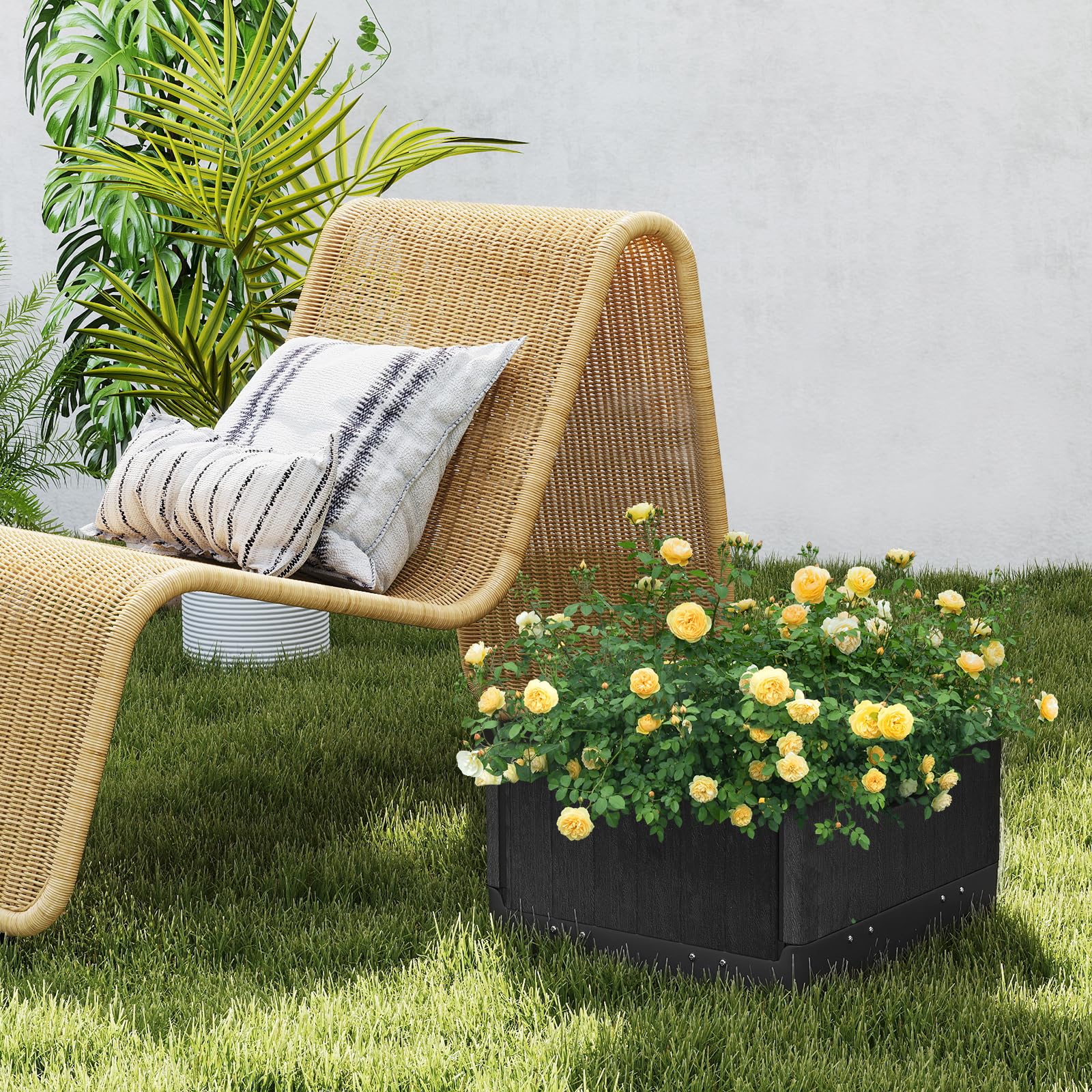 Tangkula in patio lifestyle setting showing integrated shade and decor