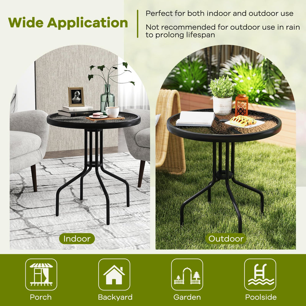 tangkula patio lifestyle scene shows stylish outdoor dining and low-maintenance use
