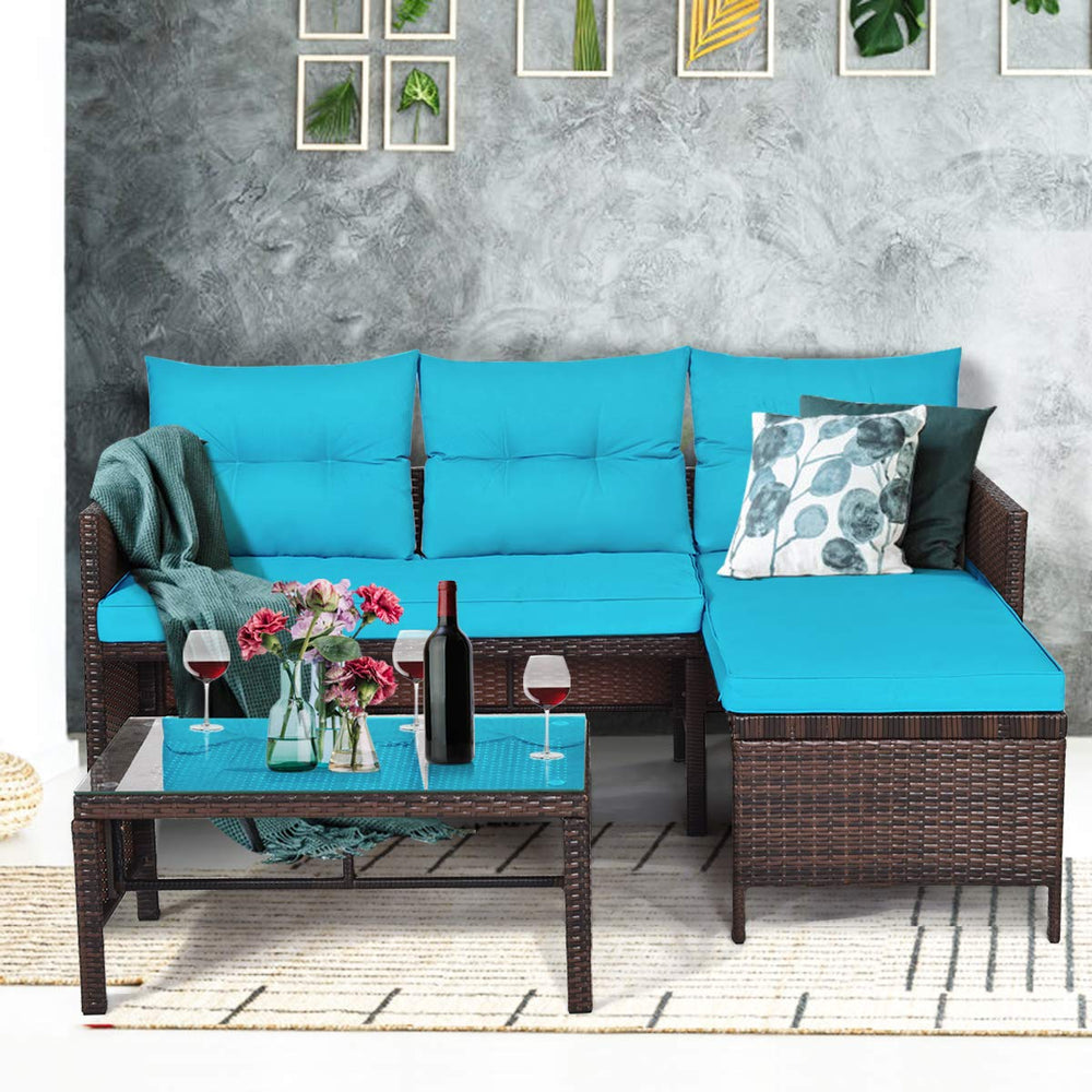 Tangkula loveseat side profile showing sturdy frame and comfort benefit