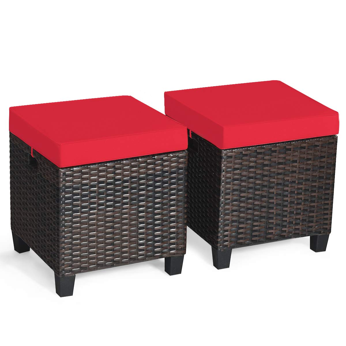 Tangkula ottoman front view showing compact design and versatile styling benefit
