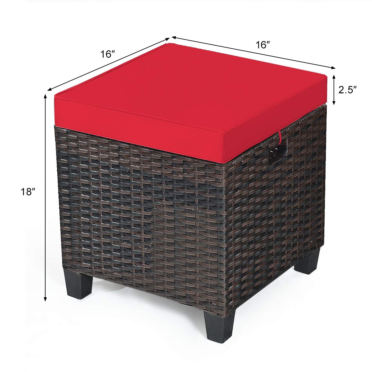 Tangkula rattan texture close-up showing durable PE wicker for weather resistance benefit